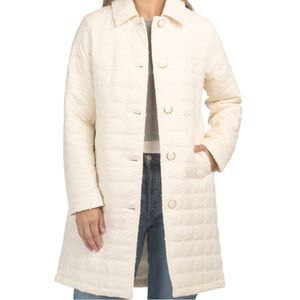CECE Single Breasted Boucle Quilted Jacket